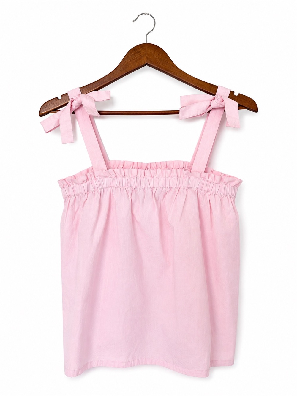Women’s Pink Tie-Shoulder Smocked Top
